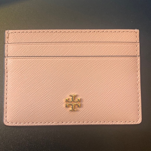 Tory Burch Bags Tory Burch Emerson Slim Card Case Pink With Gold